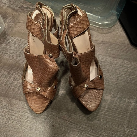 Christian Dior Python Heel Sandals with Strap Rare Vintage Find Euro 39.5 - Picture 3 of 5